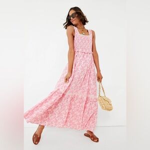 NWT LoveShackFancy Brentlin Dress in Pink Berry Fields
